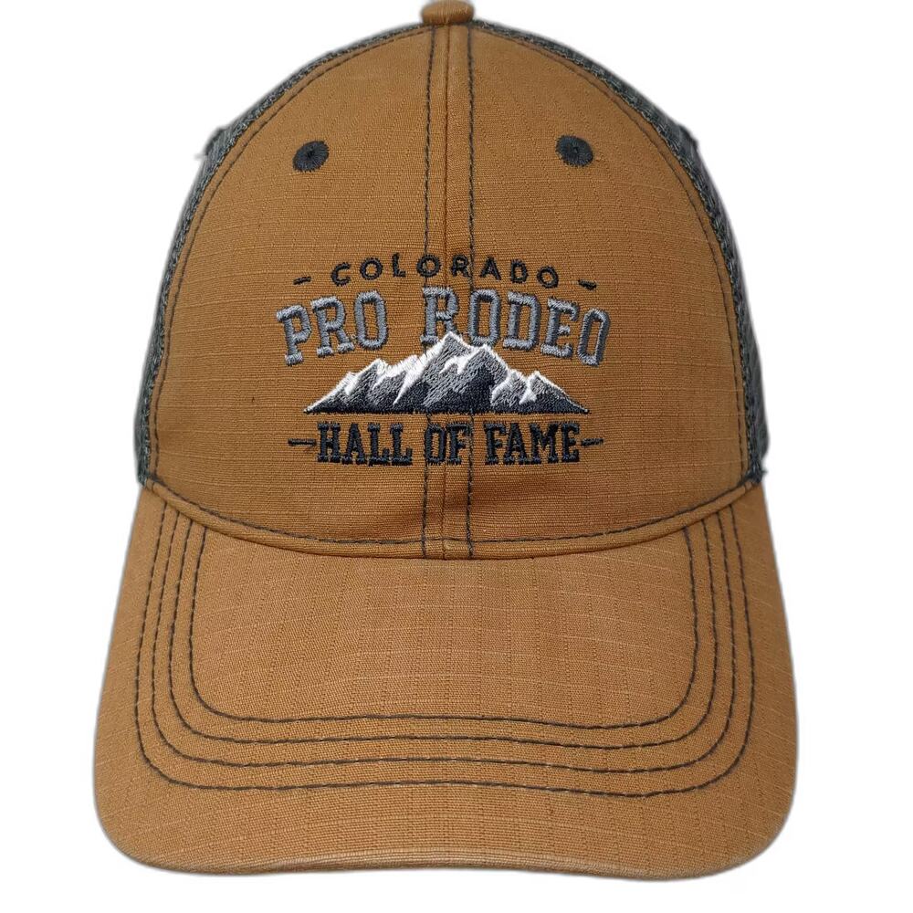 Prairie Mountain Colorado Pro Rodeo Hall of Fame Brown Trucker Hat Snapback OS